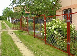 Забор из сетки рабицы п. Морозова