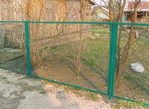 Забор из сетки рабицы Мга
