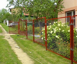 Забор из сетки рабицы п. Морозова
