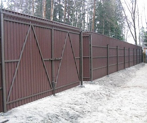 Забор из профлиста Форносово